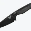 Benchmade Dacian Pocket Fixed Blade Knife 3.54" CPM-MagnaCut Black Spear Point Blade Black Canvas Micarta Handles 203BK-02