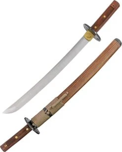 Condor Tools & Knife Kondoru Wakazashi 16.75" Carbon Steel Blade W/ Walnut Handles And Sheath