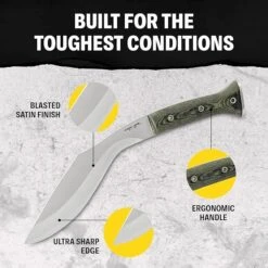 Condor Tools & Knife K-Tact Kukri Knife 10" Carbon Steel Blade W/ Army Green Micarta Handles And Kydex Sheath 7 Condor Tools & Knife K-Tact Kukri Knife 10" Carbon Steel Blade W/ Army Green Micarta Handles And Kydex Sheath -Helle Shop 819zfwJYpHL. AC SX679