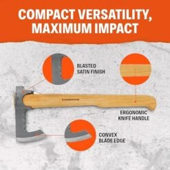 Condor Tools & Knife Travelhawk Axe 6.7" Carbon Steel Head W/ Hickory Handles And Welted Leather Sheath 5 Condor Tools & Knife Travelhawk Axe 6.7" Carbon Steel Head W/ Hickory Handles And Welted Leather Sheath -Helle Shop 81CQawbbx6L. AC SX679