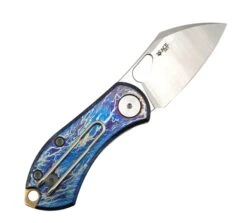 Custom GiantMouse ACE Nibbler Heat Antropic Titanium 20cv Folding Knife -Helle Shop DSC01141 3