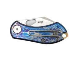 Custom GiantMouse ACE Nibbler Heat Antropic Titanium 20cv Folding Knife -Helle Shop DSC01144 6