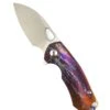 Custom GiantMouse ACE Riv Ti Framelock Heat Anodized Titanium Folding Knife