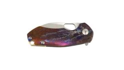 Custom GiantMouse ACE Riv Ti Framelock Heat Anodized Titanium Folding Knife -Helle Shop DSC01161