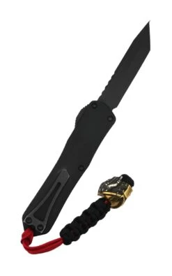 Heretic Manticore X Black Predator Red Reticle & Tanto MagnaCut Blade Silver/Copper Predator Bead -Helle Shop DSC01205