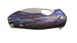 Custom GiantMouse ACE Riv Ti Framelock Single Side Heat Anodized Titanium Folding Knife -Helle Shop DSC01213 5