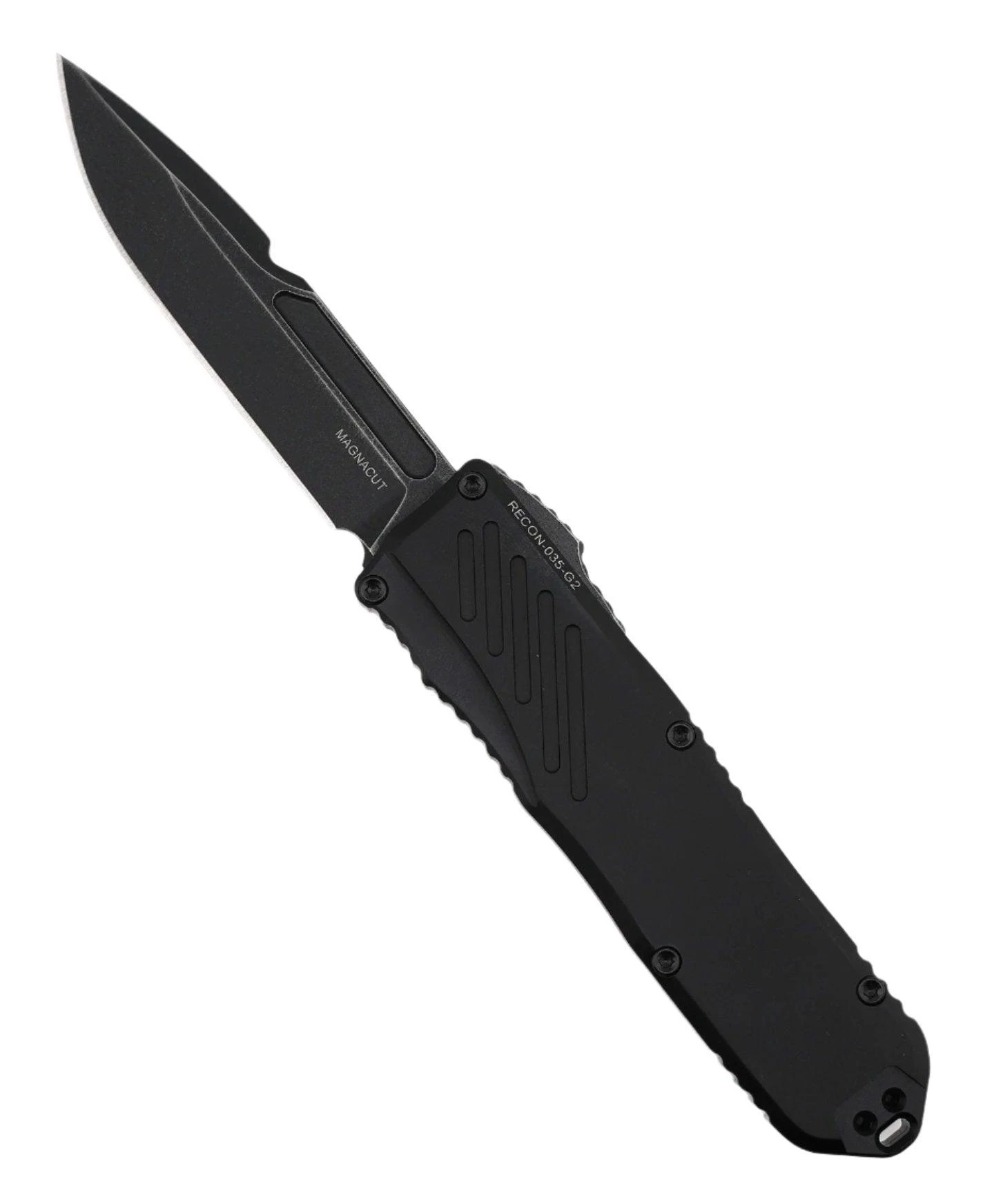 Guardian Tactical RECON-035 G2 Single Edge MagnaCut Dark Stonewash Blade Black Handle 1 Guardian Tactical RECON-035 G2 Single Edge MagnaCut Dark Stonewash Blade Black Handle