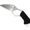 Spyderco Sal Glesser Swick 5 Large Hole Fixed Blade Neck Knife 2.73" LC200N Wharncliffe Plain Blade W/ Black G10 Handles, Boltaron Sheath With G-Clip, FB14P5