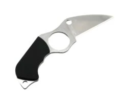 Spyderco Sal Glesser Swick 5 Large Hole Fixed Blade Neck Knife 2.73" LC200N Wharncliffe Plain Blade W/ Black G10 Handles, Boltaron Sheath With G-Clip, FB14P5 -Helle Shop DSC01400