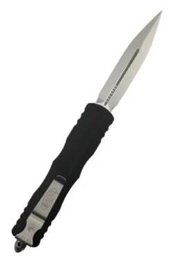 Microtech 227-10 Dirac Delta D/E - Black Handle - Stonewashed -Helle Shop DSC01458