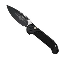 Microtech Knives LUDT S/E Gen III 2-Tone Drop Point Black Blade Black Aluminum Handles 1135-1T (USA)