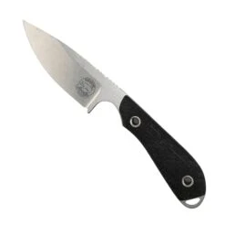 White River Knives M1 Caper Fixed Blade 3" CPM-MagnaCut Stonewashed Drop Point Blade W/ Black Burlap Micarta Handles