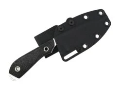 White River Knives M1 Caper Fixed Blade 3" CPM-MagnaCut Stonewashed Drop Point Blade W/ Black Burlap Micarta Handles -Helle Shop DSC01565