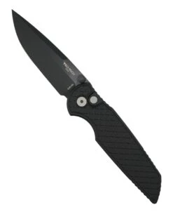 Pro-Tech INT106 TR-3 Integrity Double Thumbstud Manual Folding Knife 3.5" S35VN W/ Relic Textured Black Aluminum Handle
