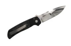 Pro-Tech 2024 Terzuola ATCF Custom 003 Dark Matter Fat Carbon 3.5" Mike Irie Ground Blade W/ Black Lip Pearl Button -Helle Shop DSC01684