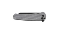 Pro-Tech 5436-BW Grey Malibu Flipper Folding Knife Grey Battle Worn Dragon Scale Handle W/ Black DLC MagnaCut -Helle Shop DSC01686