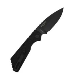Pro-Tech PT207-Gridlock Strider Auto PT+ Black Gridlock Textured Aluminum 3" W/ Black DLC MagnaCut Blade -Helle Shop DSC01704