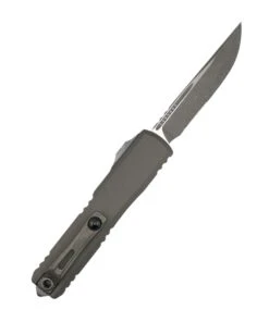 Microtech 1121-11APNC Ultratech ZBP Apocalyptic Partially Serrated Drop Point W/ Natural Clear Aluminum Handles -Helle Shop DSC01728