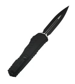 Microtech 1242-1T Cypher II D/E Tactical Black Blade Standard W/ Black Aluminum Handle -Helle Shop DSC01775