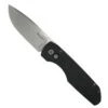 Pro-Tech Vero Synapse Stonewash Blade Black Aluminum Handle W/ Black Canvas Micarta Lid VERO1211-BLK MIC