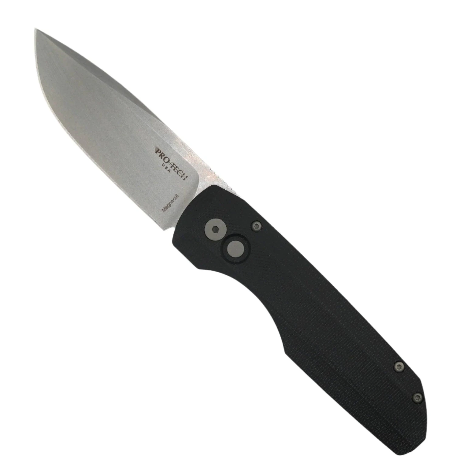 Pro-Tech Vero Synapse Stonewash Blade Black Aluminum Handle W/ Black Canvas Micarta Lid VERO1211-BLK MIC 1 Pro-Tech Vero Synapse Stonewash Blade Black Aluminum Handle W/ Black Canvas Micarta Lid VERO1211-BLK MIC