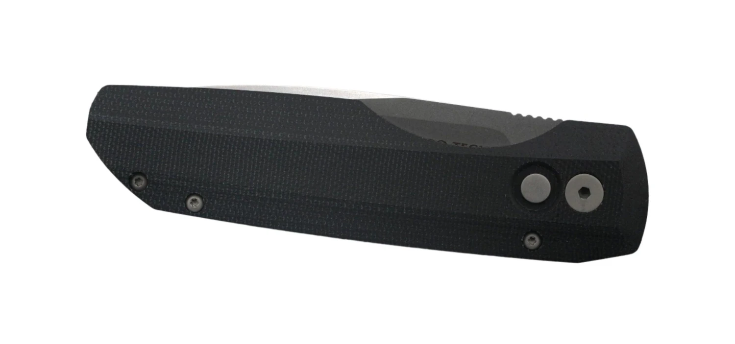 Pro-Tech Vero Synapse Stonewash Blade Black Aluminum Handle W/ Black Canvas Micarta Lid VERO1211-BLK MIC 5 Pro-Tech Vero Synapse Stonewash Blade Black Aluminum Handle W/ Black Canvas Micarta Lid VERO1211-BLK MIC - Image 5