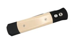Pro-Tech 951 Godfather Auto Knife W/ Ivory Micarta Tuxedo Handle (4" Satin Blade) -Helle Shop DSC01797