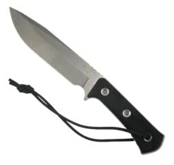 TRC Apocalypse Elmax Black Canvas Micarta Fixed Blade Stonewash Finish W/ Kydex Sheath