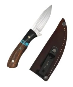 Join Or Die Turquoise Fieldmate Fixed Blade Knife Black Richlite Ironwood (2.5") -Helle Shop DSC01830