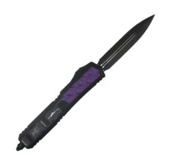 Microtech 206-1BIPUS Signature Makora OTF Auto 3.3" Black Double Edge Dagger Blade Black Aluminum Handles Purple Brute Bubble Inlays 7 Microtech 206-1BIPUS Signature Makora OTF Auto 3.3" Black Double Edge Dagger Blade Black Aluminum Handles Purple Brute Bubble Inlays -Helle Shop DSC02150