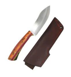 CUR Custom Nessmuk Bushcraft Fixed Blade With Rainbow Trout Handle Mosaic Pins (USA) 5 CUR Custom Nessmuk Bushcraft Fixed Blade With Rainbow Trout Handle Mosaic Pins (USA) -Helle Shop DSC02154