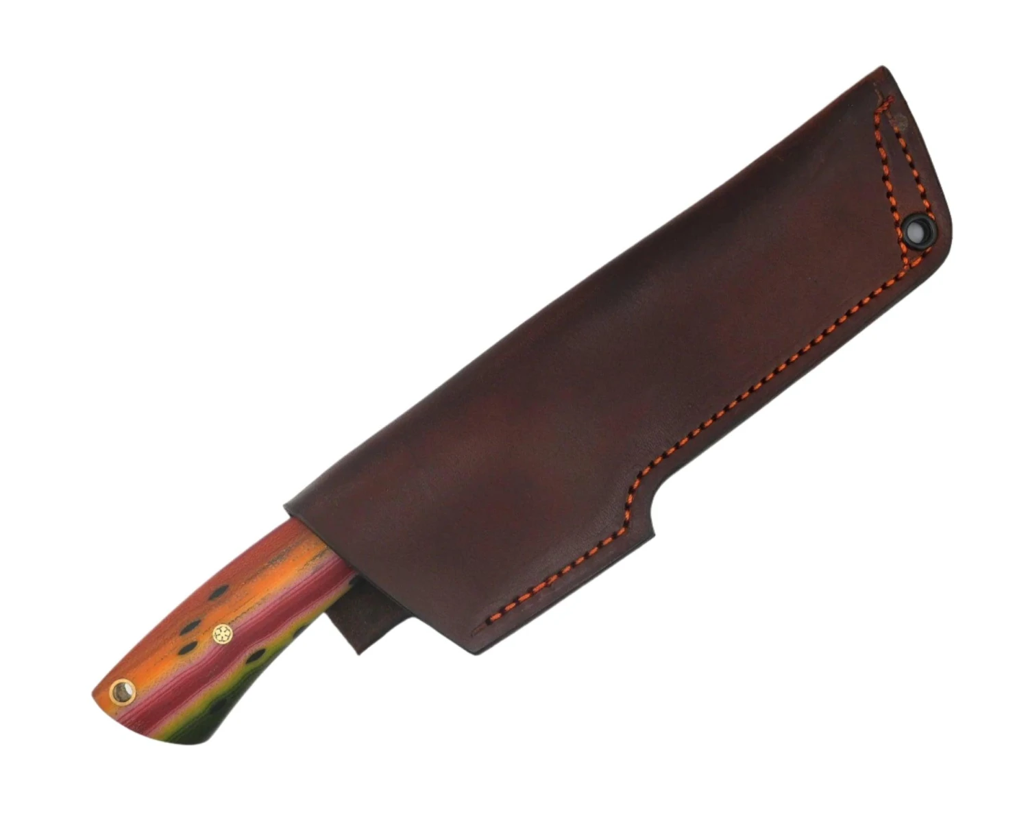 CUR Custom Nessmuk Bushcraft Fixed Blade With Rainbow Trout Handle Mosaic Pins (USA) 4 CUR Custom Nessmuk Bushcraft Fixed Blade With Rainbow Trout Handle Mosaic Pins (USA) - Image 4