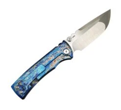 Chaves Redencion Street Custom Titanium Drop Point Knife "LightningStrike" -Helle Shop DSC02168