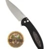 Protech Cambria 2 Red Black Handle Red TechnoCarbo Inlay & Black Lip Pear Button Inlay