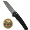 Pro-Tech Malibu Flipper Black Dragon Scale Handles Acid Washed Magnacut Reverse Tanto