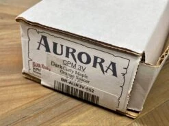 Bark River Aurora 3V Dark Curly Maple - Orange Spacer (USA) -Helle Shop bark river knives bark river aurora 3v dark curly maple orange spacer usa 41989655986388