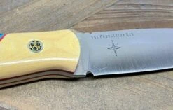 Bark River Bushcraft Scout Knife MagnaCut Antique Ivory Micarta Handles (USA) -Helle Shop bark river knives bark river bushcraft scout knife magnacut antique ivory micarta handles usa 41989657198804