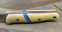 Bark River Bushcraft Scout Knife MagnaCut Antique Ivory Micarta Handles (USA) -Helle Shop bark river knives bark river bushcraft scout knife magnacut antique ivory micarta handles usa 41989657264340