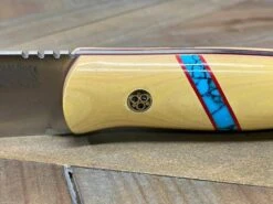 Bark River Bushcraft Scout Knife MagnaCut Antique Ivory Micarta Handles (USA) -Helle Shop bark river knives bark river bushcraft scout knife magnacut antique ivory micarta handles usa 41989657297108