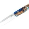 Bark River Bushcraft Scout Knife MagnaCut Blue Cholla Cactus Turquoise White Liners Mosaic Pins (USA)