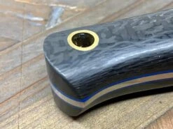 Bark River Bushcraft Scout Knife MagnaCut Carbon Fiber Mosaic Pins (USA) -Helle Shop bark river knives bark river bushcraft scout knife magnacut carbon fiber mosaic pins usa 41989658476756