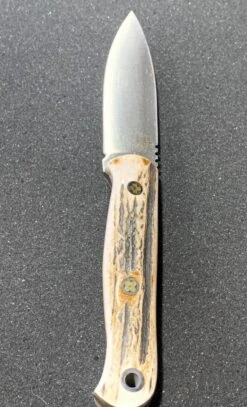 Bark River Bushcraft Scout Knife MagnaCut Elk Handles Black Liners Mosaic Pins (USA) -Helle Shop bark river knives bark river bushcraft scout knife magnacut elk handles black liners mosaic pins usa 41989656838356