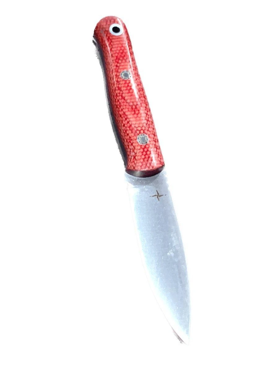 Bark River Bushcraft Scout Knife MagnaCut Firedog Canvas Handles Black Liners Mosaic Pins (USA) 1 Bark River Bushcraft Scout Knife MagnaCut Firedog Canvas Handles Black Liners Mosaic Pins (USA)