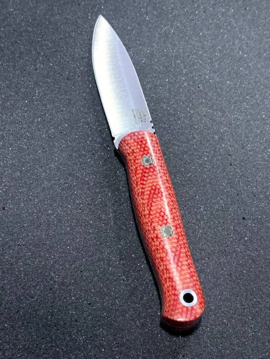 Bark River Bushcraft Scout Knife MagnaCut Firedog Canvas Handles Black Liners Mosaic Pins (USA) 3 Bark River Bushcraft Scout Knife MagnaCut Firedog Canvas Handles Black Liners Mosaic Pins (USA) - Image 3