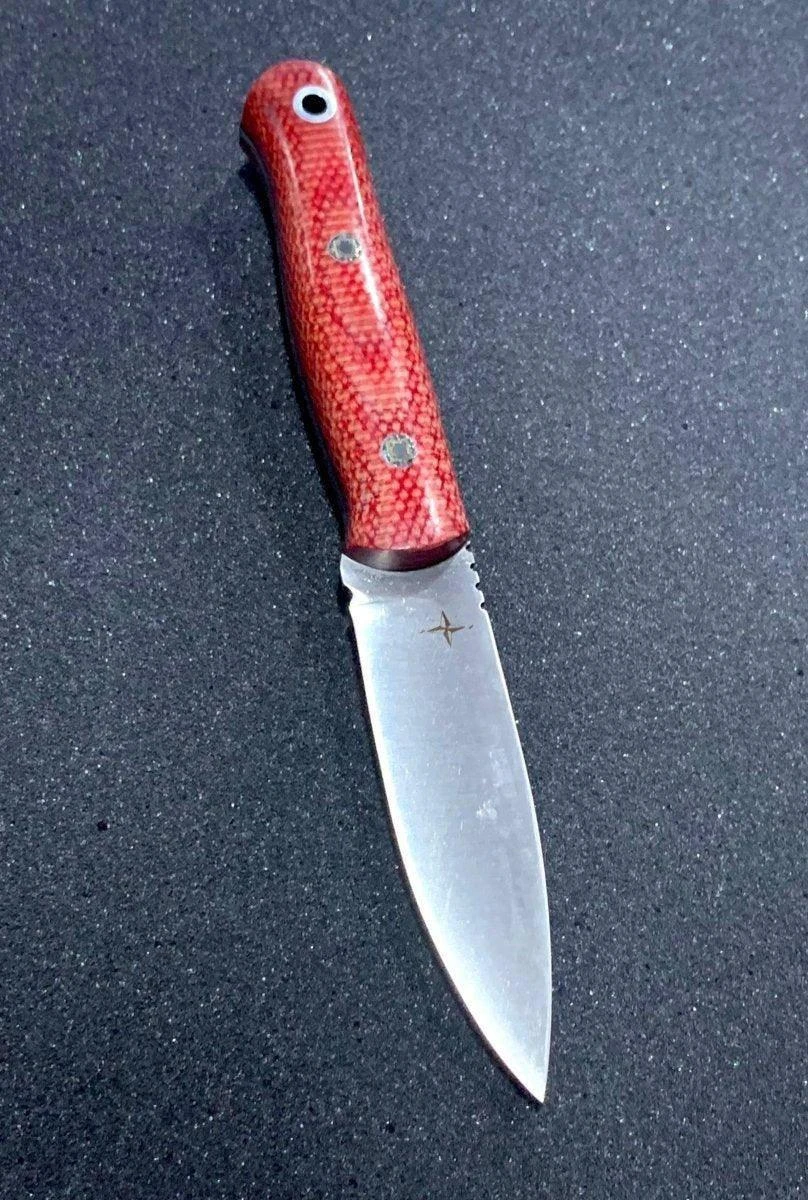 Bark River Bushcraft Scout Knife MagnaCut Firedog Canvas Handles Black Liners Mosaic Pins (USA) 2 Bark River Bushcraft Scout Knife MagnaCut Firedog Canvas Handles Black Liners Mosaic Pins (USA) - Image 2