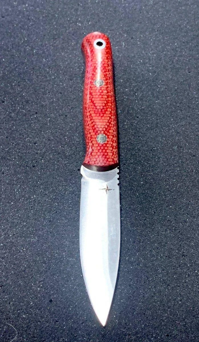 Bark River Bushcraft Scout Knife MagnaCut Firedog Canvas Handles Black Liners Mosaic Pins (USA) 5 Bark River Bushcraft Scout Knife MagnaCut Firedog Canvas Handles Black Liners Mosaic Pins (USA) - Image 5