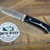 Bark River Classic Drop Point Hunter Knife S45VN Black Micarta Red Liners Mosaic Pins