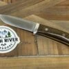 Bark River Classic Drop Point Hunter Knife S45VN OD Green Burlap Micarta Toxic Green Liners Mosaic Pins