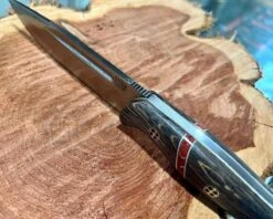 Bark River Cub 3V Bog Oak Knife Dino Bone Spacer White Liners Mosaic Pins (USA) -Helle Shop bark river knives bark river cub 3v bog oak knife dino bone spacer white liners mosaic pins usa 41989662867668