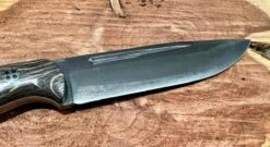 Bark River Cub 3V Bog Oak Knife Dino Bone Spacer White Liners Mosaic Pins (USA) -Helle Shop bark river knives bark river cub 3v bog oak knife dino bone spacer white liners mosaic pins usa 41989662933204